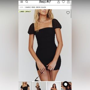 Princess Polly Charvi Mini Dress Black